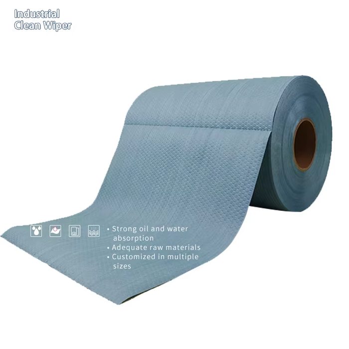 Blue PP Woodpulp Industrial Shop Towel Disposable