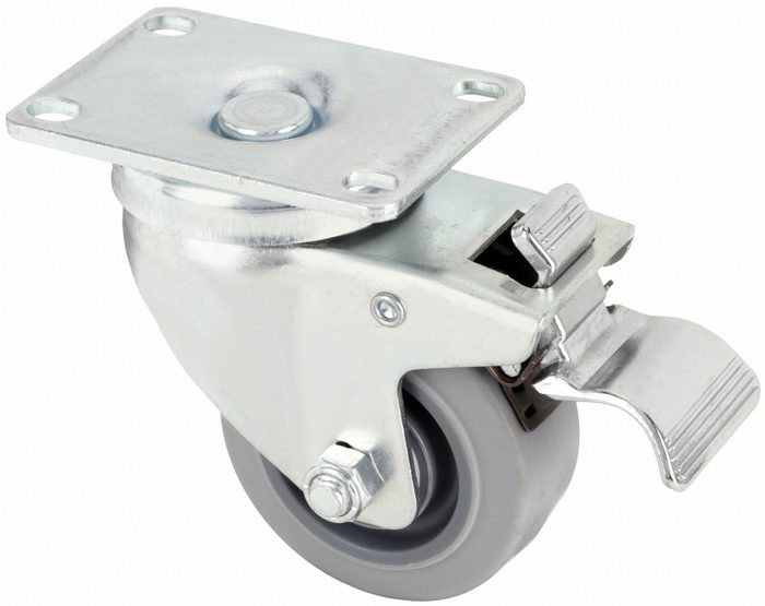 Swivel, Total Lock, Plate Caster