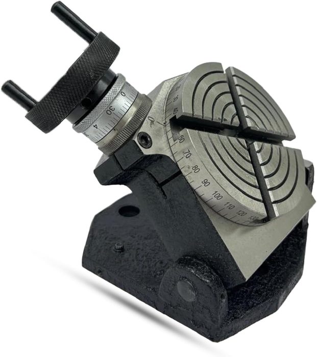 4" (100 mm) 4 slots Tilting Rotary Table for Milling Machines