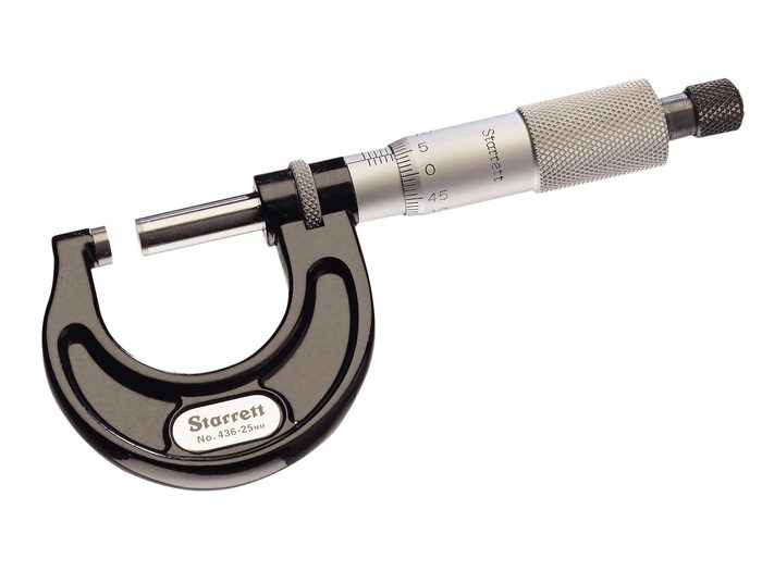 Outside Micrometer 436.1MXRL-50, Ratchet Stop, 25-50mm Range