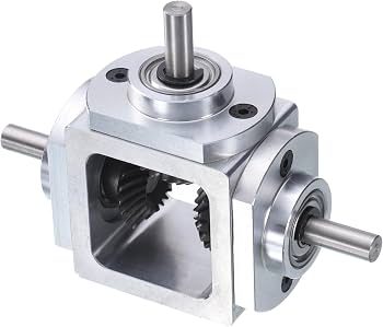 Compact Right-Angle Reversing Bevel Gearbox 90-Degree Vertical Angle