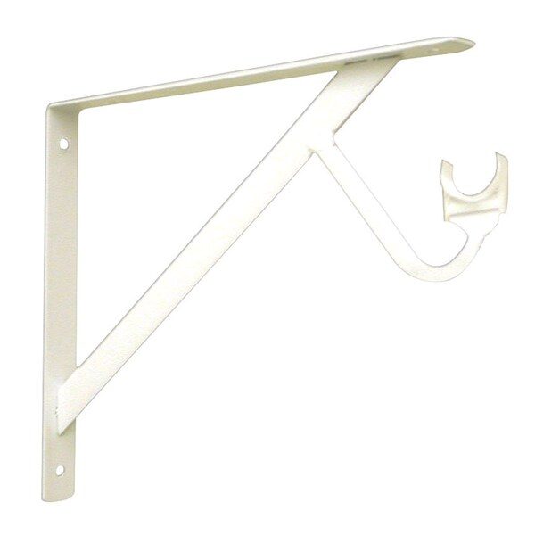 L-Bracket, 500 Lb Capacity, White Finish