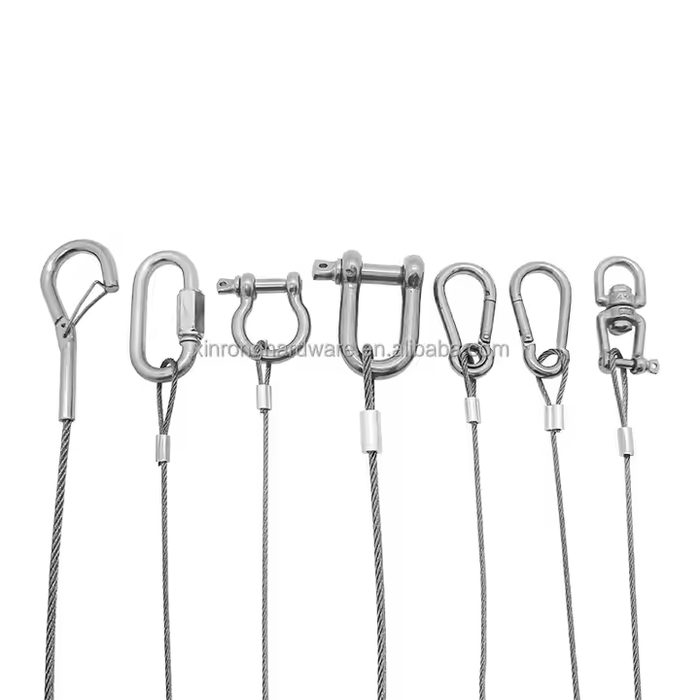 316 Stainless Steel Wire Rope Sling Assembly with Hooks & End Parts