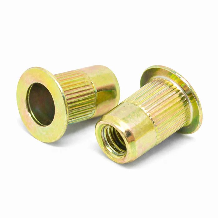 1/4-20 .027-.165 Large Flange Ribbed Nutsert