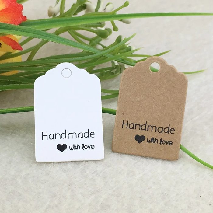 Handmade With Love Labels Hang Tags