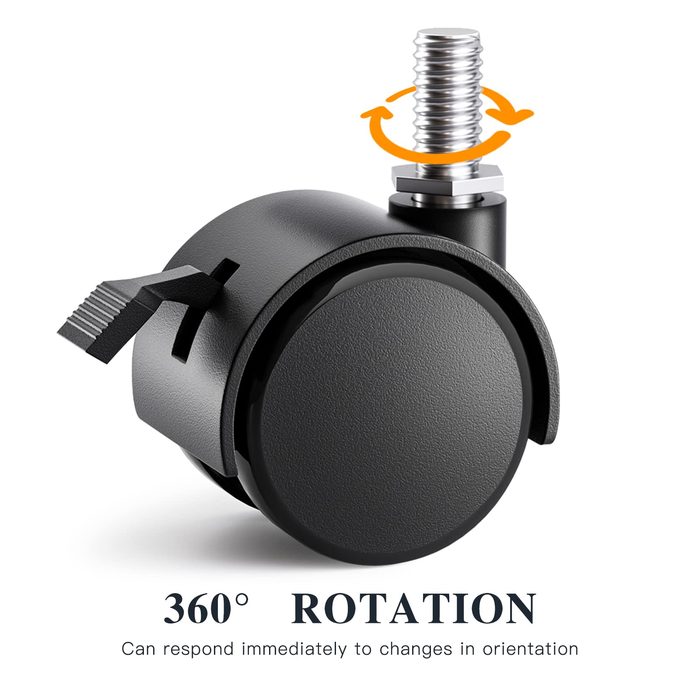 1.5 inch Swivel Threaded Stem Caster Wheels with Lock