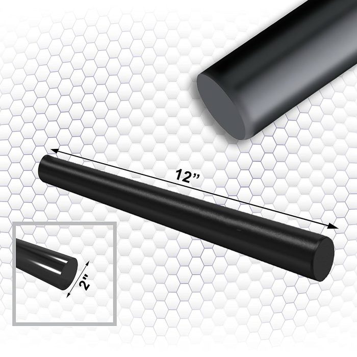 Delrin Acetal Homopolymer Plastic Rod, Black