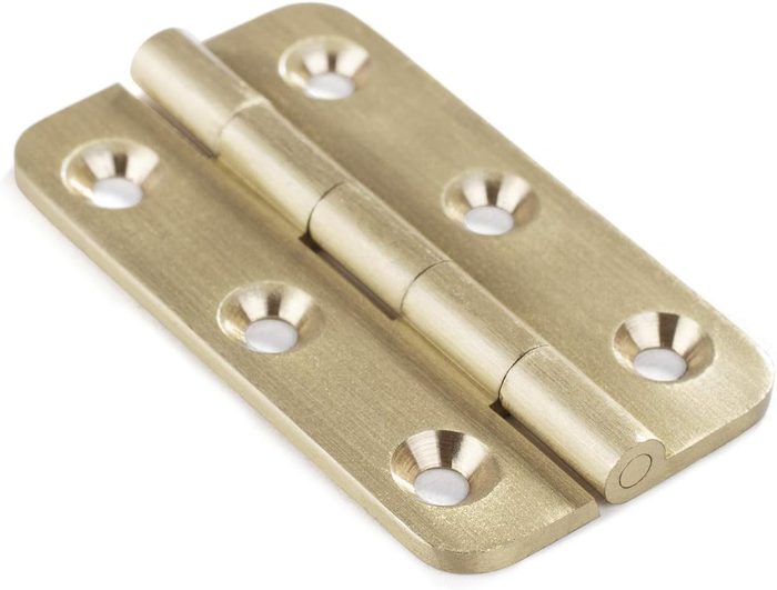 Brushed Solid Brass Butt Hinges