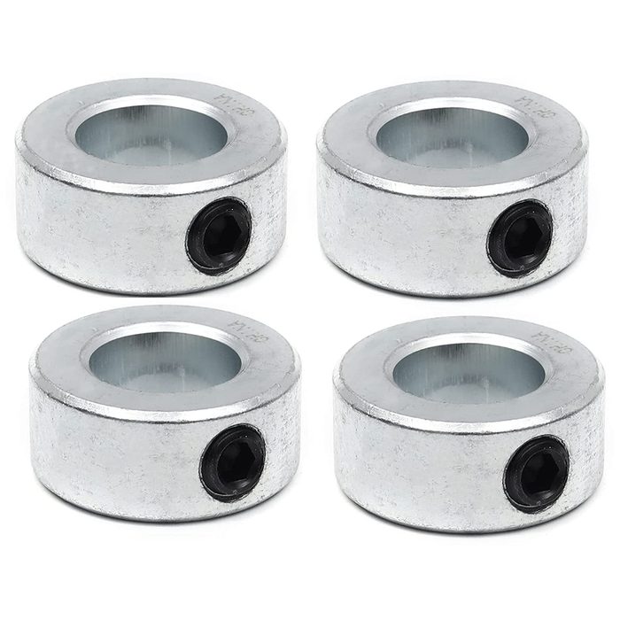 Solid Steel Shaft Collars with Zinc Plated Coating