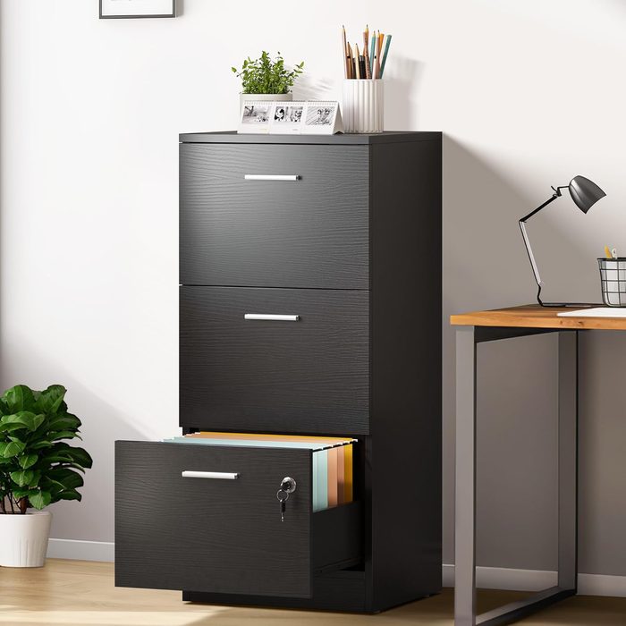 3-Drawer Small Office Lockable File Storage Filing Cabinet