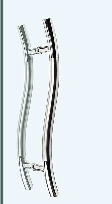 Stainless Steel Glass Door Hardware S Type Office Pull Glass Door Handle