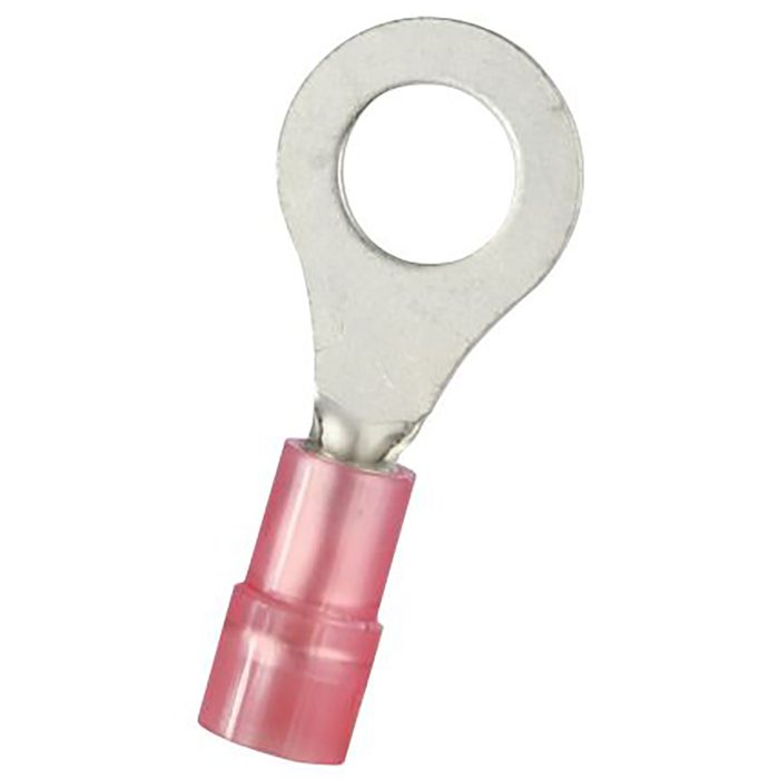 Insulated Ring Terminal, Red, M6, 0.5-