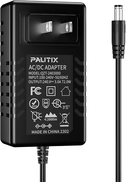 AC DC Power Supply Adapter, 24V, 3A, 72W, 5.5 x 2.1mm Plug