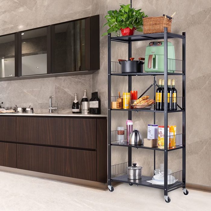 Movable Storage Rack with Wheels