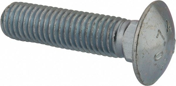 Carriage Bolt, Square Neck, 5/8 inch-11, 2 inch L, Steel