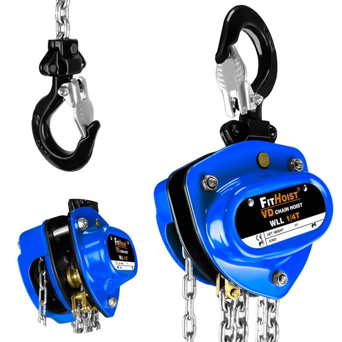 Hand Chain Hoist 1/4 Ton 550lbs Capacity 10 FT