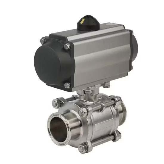 2" Brass Ball Valve - Pneumatic Actuator - Double Acting