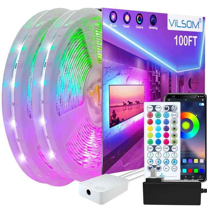 LED Strip Lights, Music Sync Timing, RGB Color Changing LED Cloud Lights