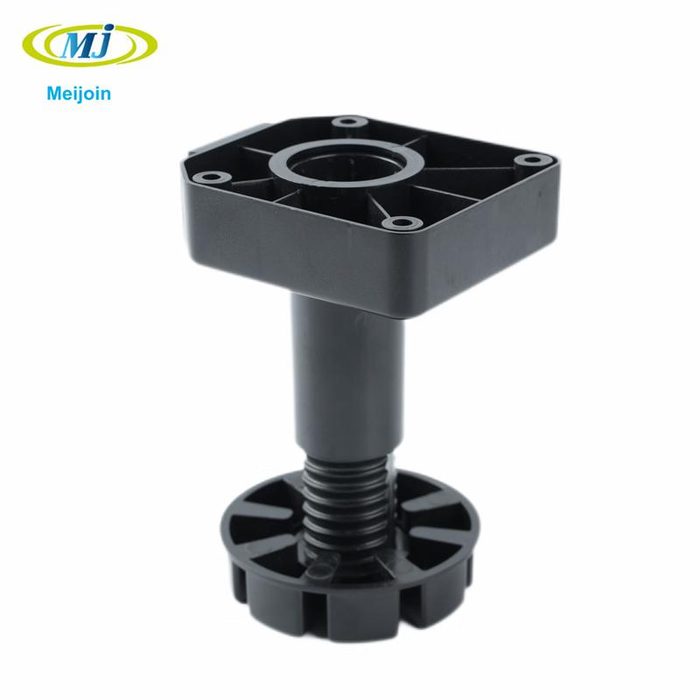 Adjustable Black Plastic Cabinet Legs Foot