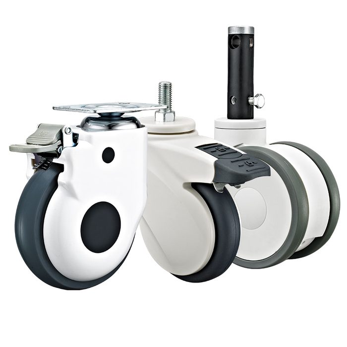 Central Lock Twin Wheel Medical Casters