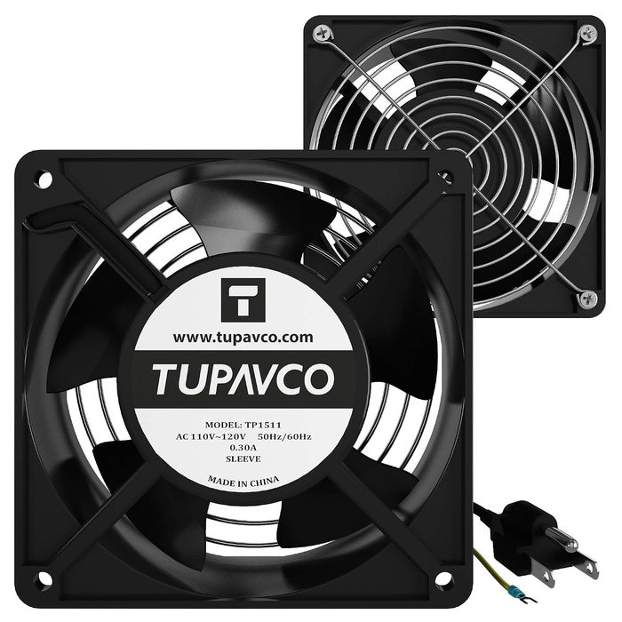 Network Cabinet Fan (2pc Kit) Pair of 120mm 4in Fans 110V AC