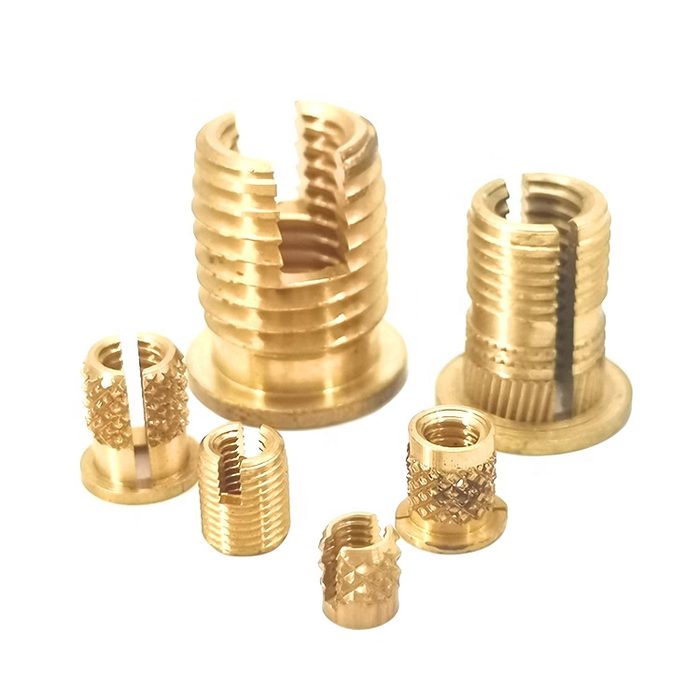 Custom High Quality Brass Inserts Brass Knurled Insert Nuts