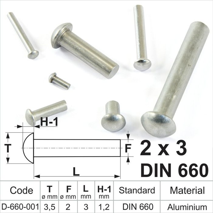 Solid Rivets DIN 660 Round Head