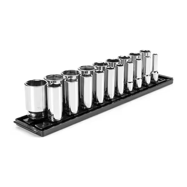 6 Point 3/8" Square Drive Polished Deep Socket Set