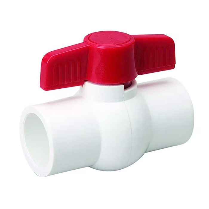 2 in. PVC Sch. 80 S x S Ball Valve with Quarter-Turn