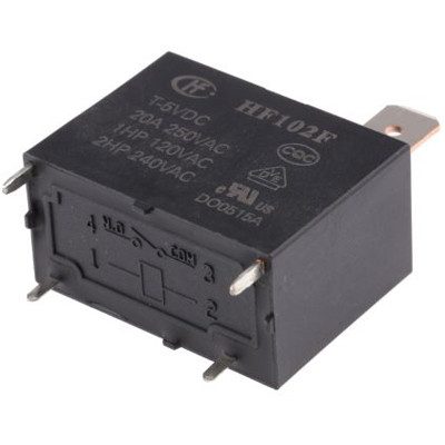 SPST Relay PCB Mount 5VDC Coil 25A