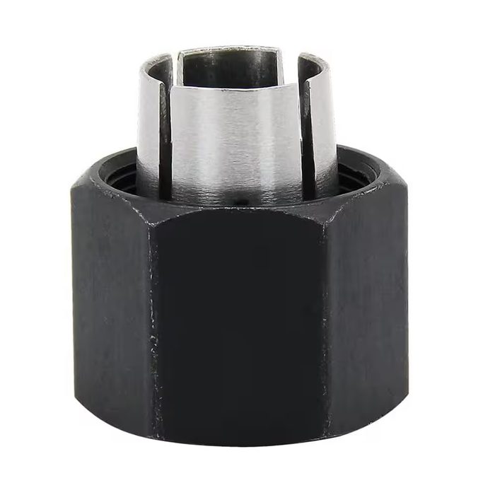 Steel Router Collet with Self Releasing Design