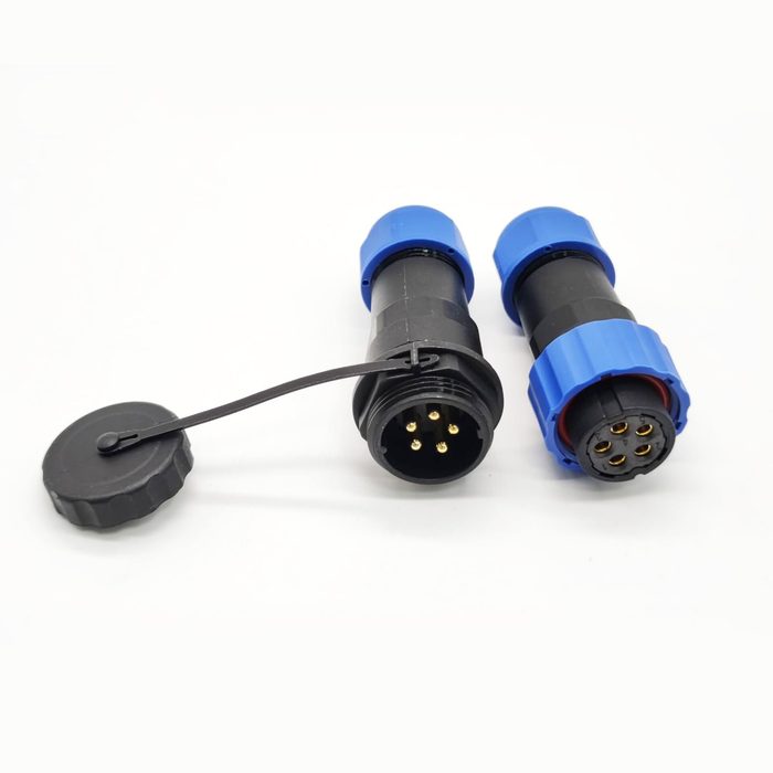 Plastic Circular Connector 5 Pin Aviation Cable Plug IP68