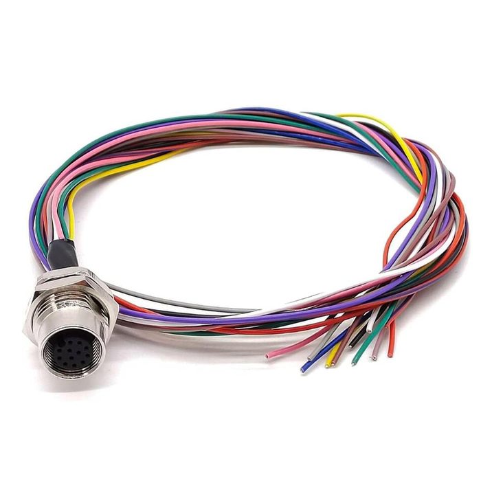 M12 12 Pins Female Connector Cables