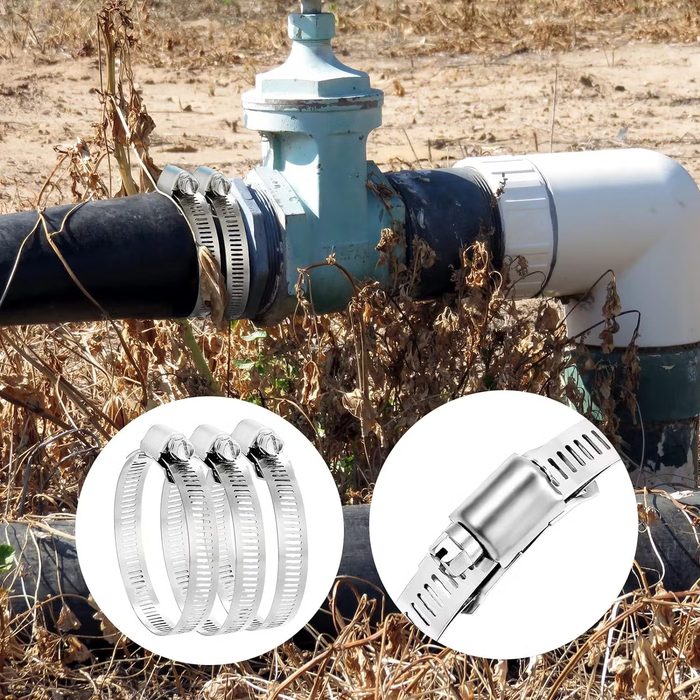 Large Adjustable Worm Drive Hose Clamp