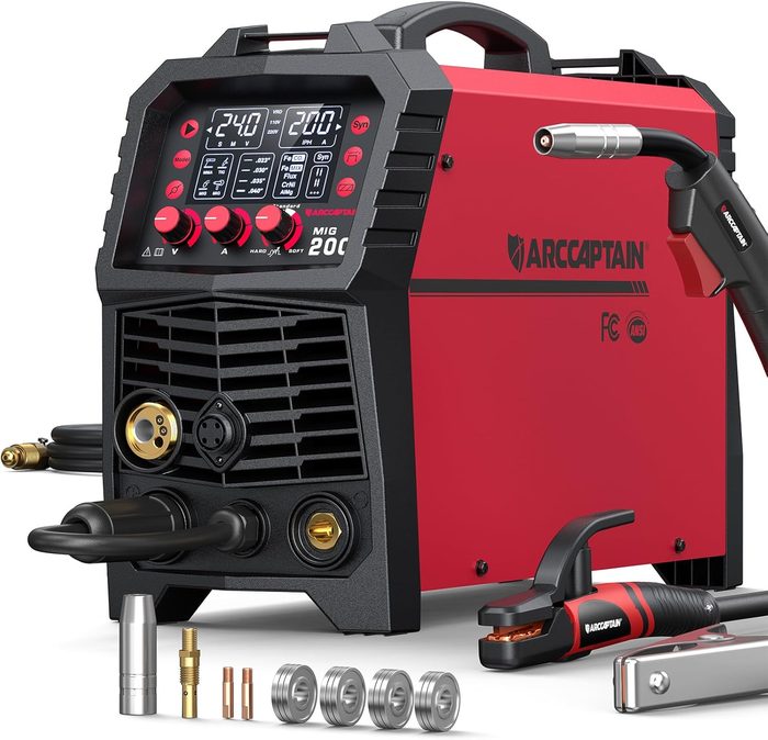 200Amp 6-in-1 Gas Mig/Gasless Flux Core Welder