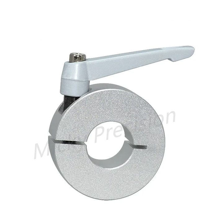 Aluminum Shaft Collar With Clamp Lever Handle Retaining Ring Slit Opening Type Limit Ring