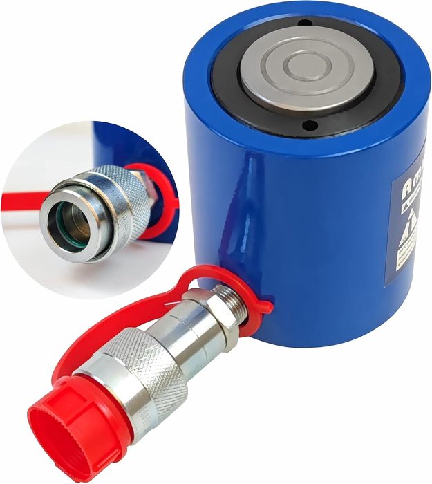 Single-Acting / Spring Return Hydraulic Cylinder/Ram, 10 ton Capacity, 2.125 in Stroke