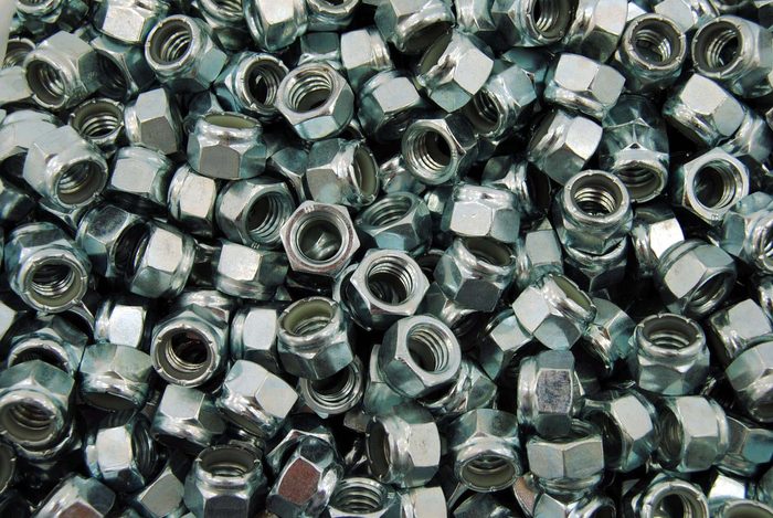 7/16-14 Hex Locking Nuts Coarse Zinc Nylock
