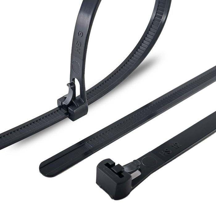 Adjustable Releasable & Reusable Wire Clip Zip Tie Strap, 150 mm Length