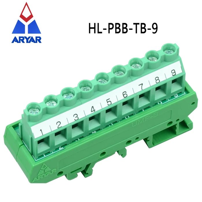 Slim DIN Rail Mount 30A/300V 1x9 Position Screw Carrier