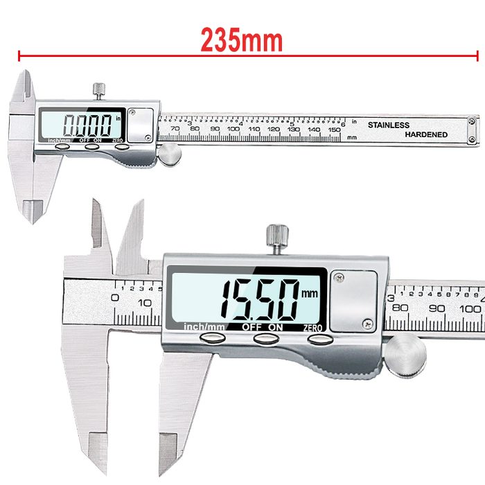Stainless Steel Caliper Electronic LCD Digital 150mm 0.01mm Accuracy