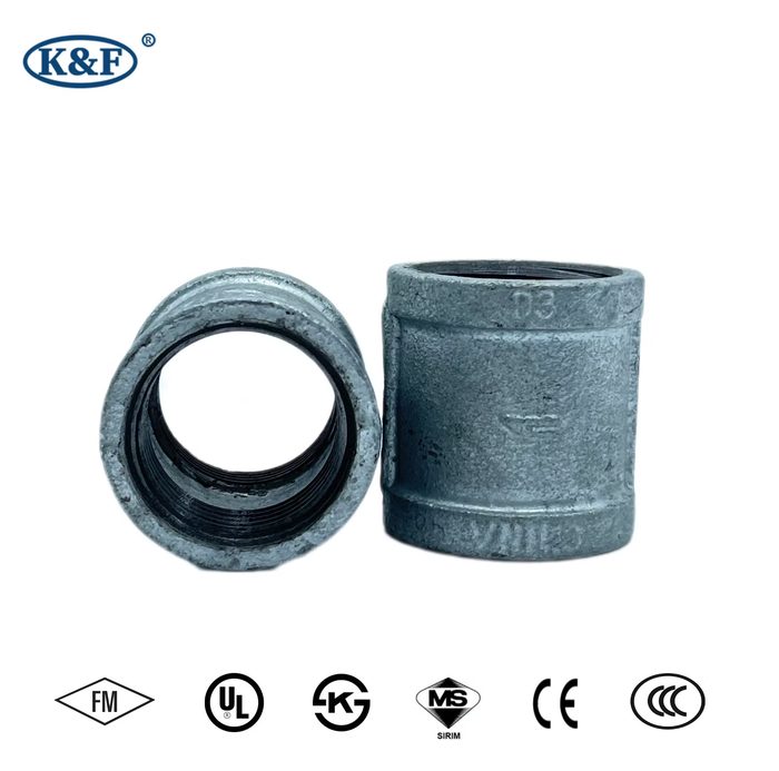 1" 2" Malleable Iron Water Connector Black Pipe Plumbing Material Fitting Socket