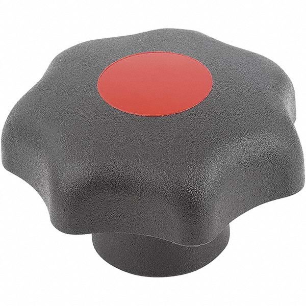 Star Knob, 32.00 mm Head Dia, 7-Point, Thermoplastic Elastomer