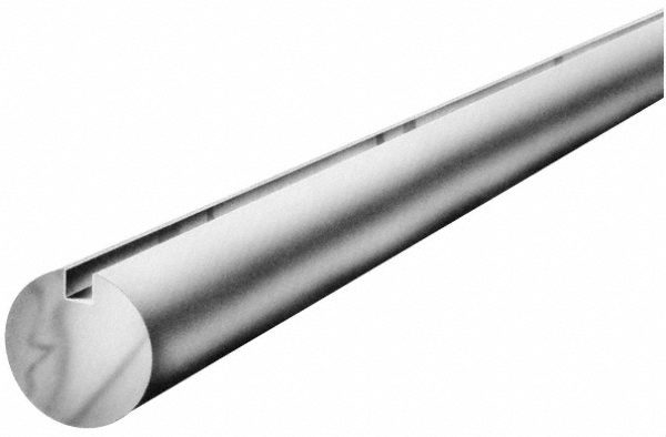 Round Linear Shafting: 0.75" Dia, 72" OAL, Steel