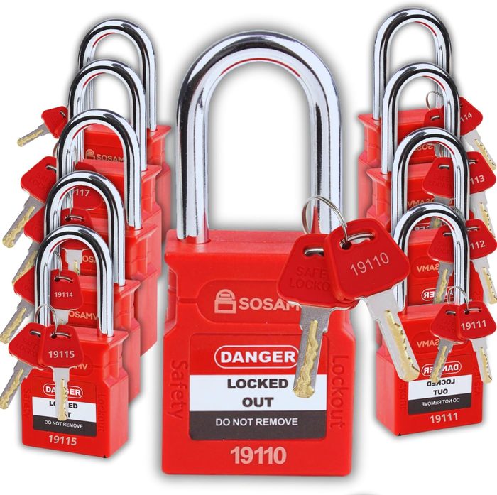 Safety Padlock, LOTO Lockout Tagout Locks Keyed