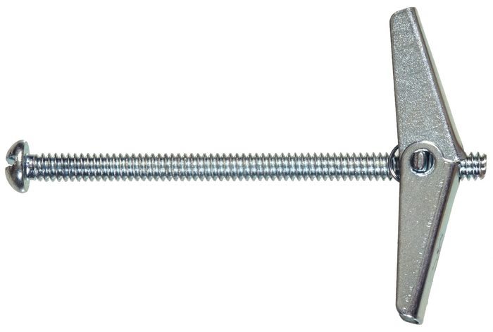 1/8" x 4" Round Head Carbon Steel Toggle Bolt Hollow