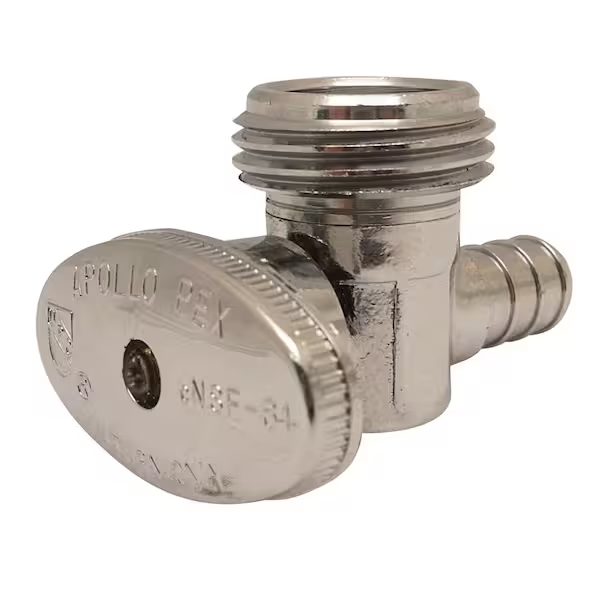 1/2 in. Chrome-Plated Brass PEX-B Barb x 3/ PEX Shut-Off Valve