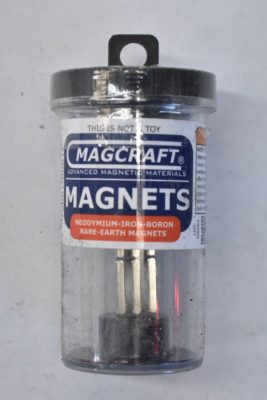 Rare Earth Rod Magnet, N40 Grade, 3/8 in. x 3/8 in.