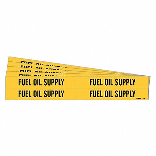 Fuel Oil Supply Pipe Marking Labels/Stickers