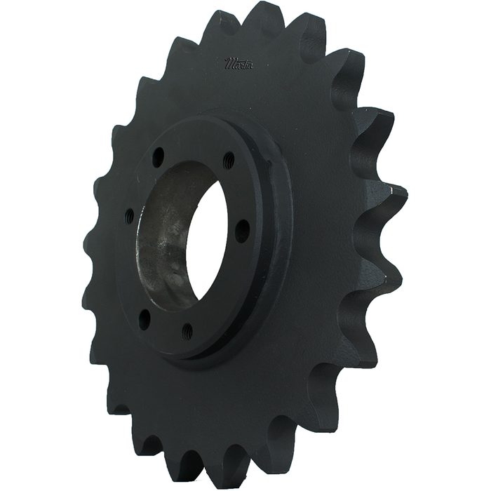 Double Row Stock Bore Sprocket, 200 / 2-1/2 in, B Hub, 19 Teeth